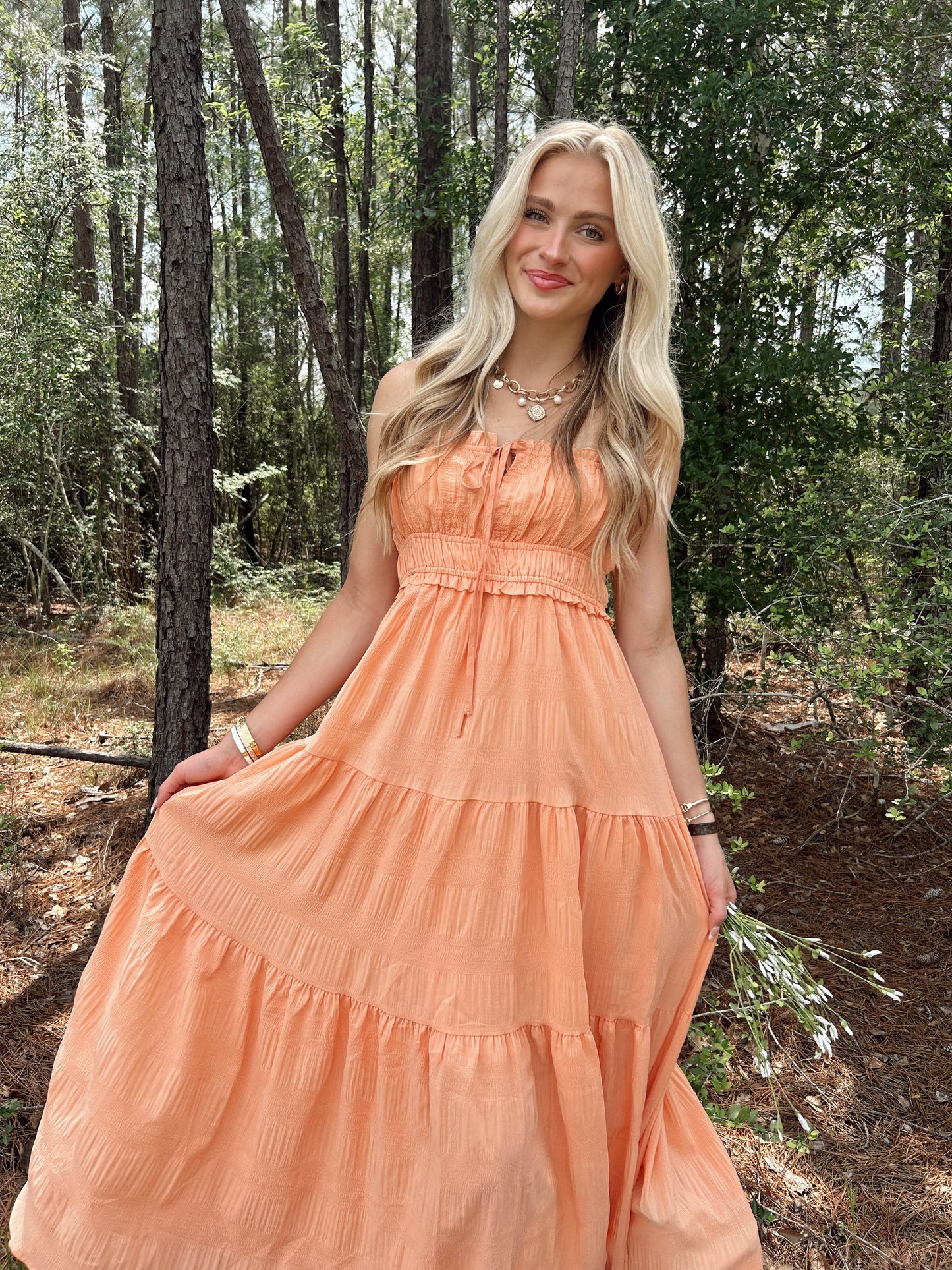 Tiered Sleeveless Maxi Dress