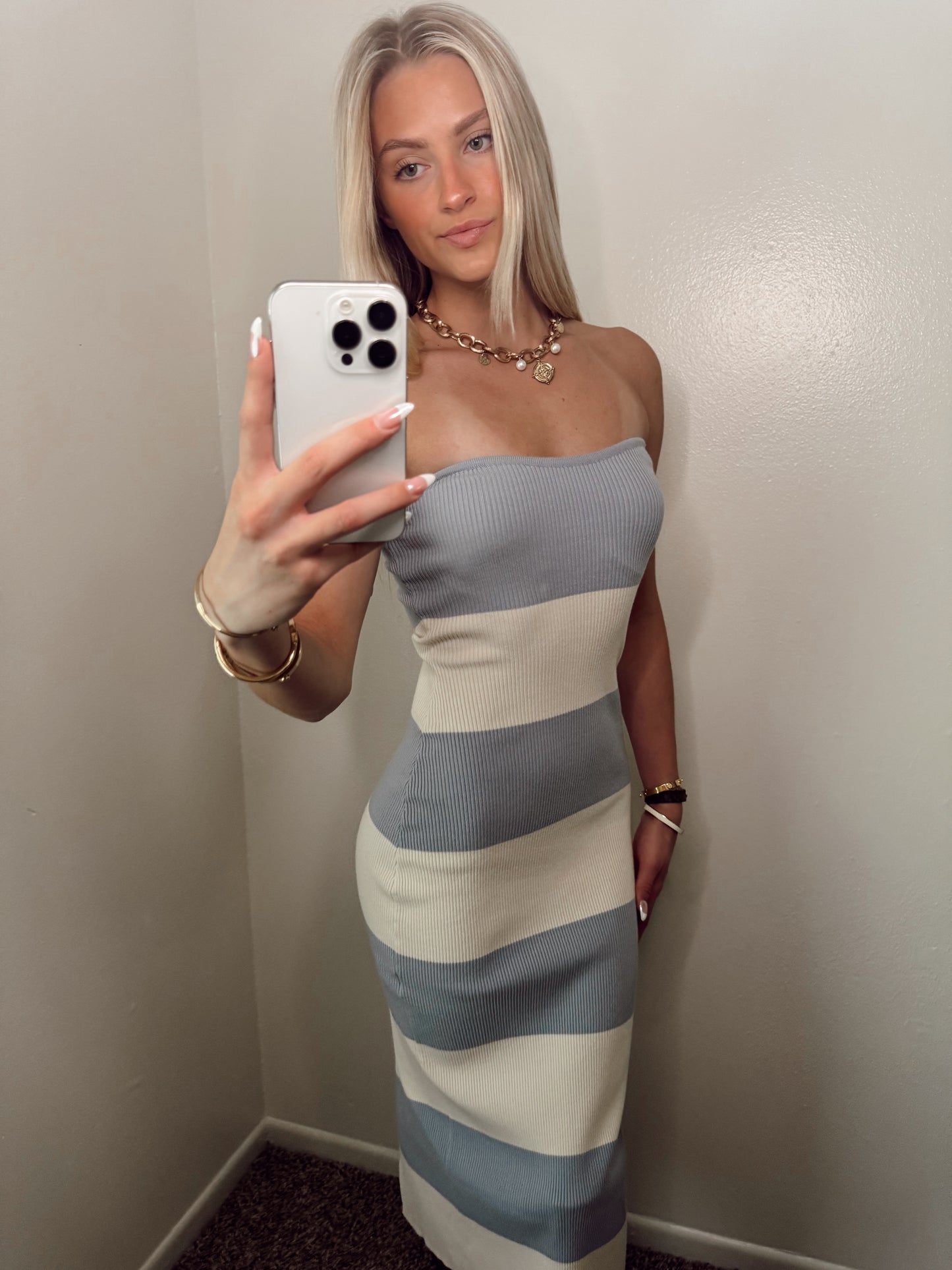 Tube Sweater Midi Dress
