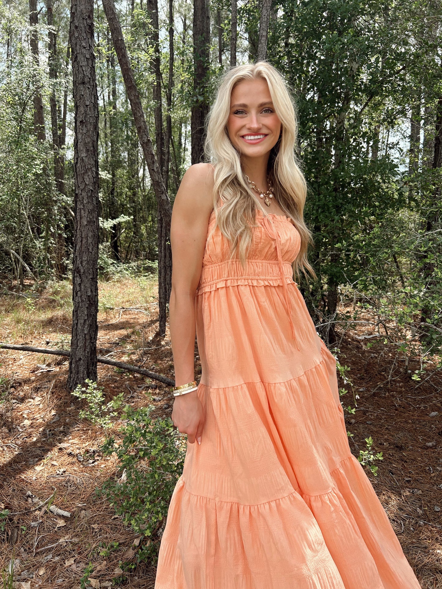 Tiered Sleeveless Maxi Dress