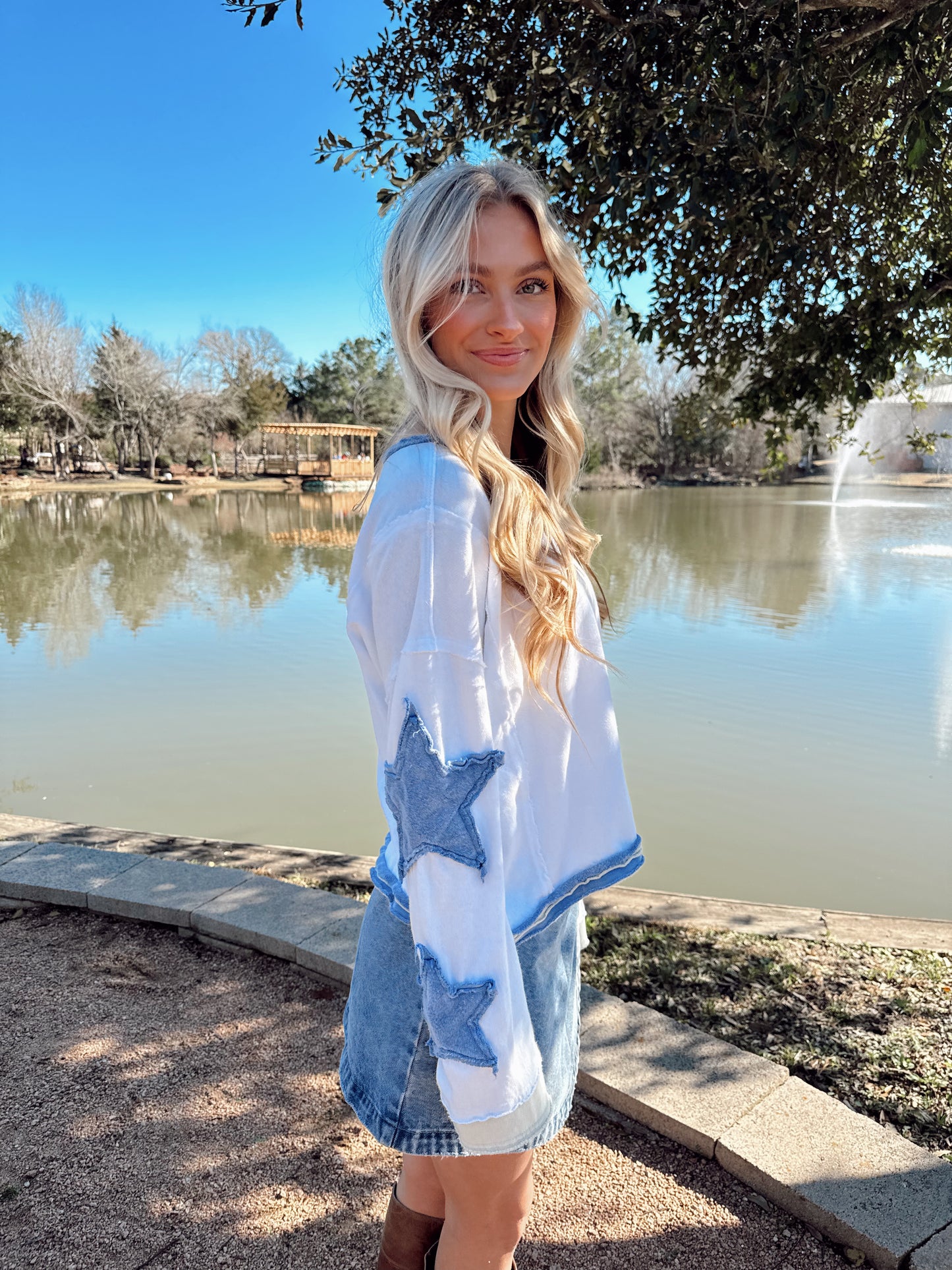 Mineral Washed Star Top