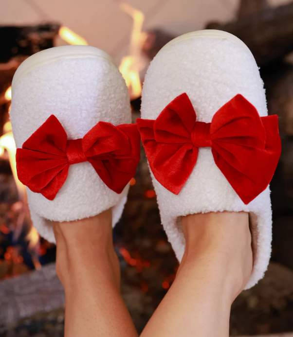 Cozy Bow Slippers