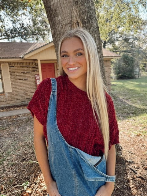 Mineral Washed Denim Romper