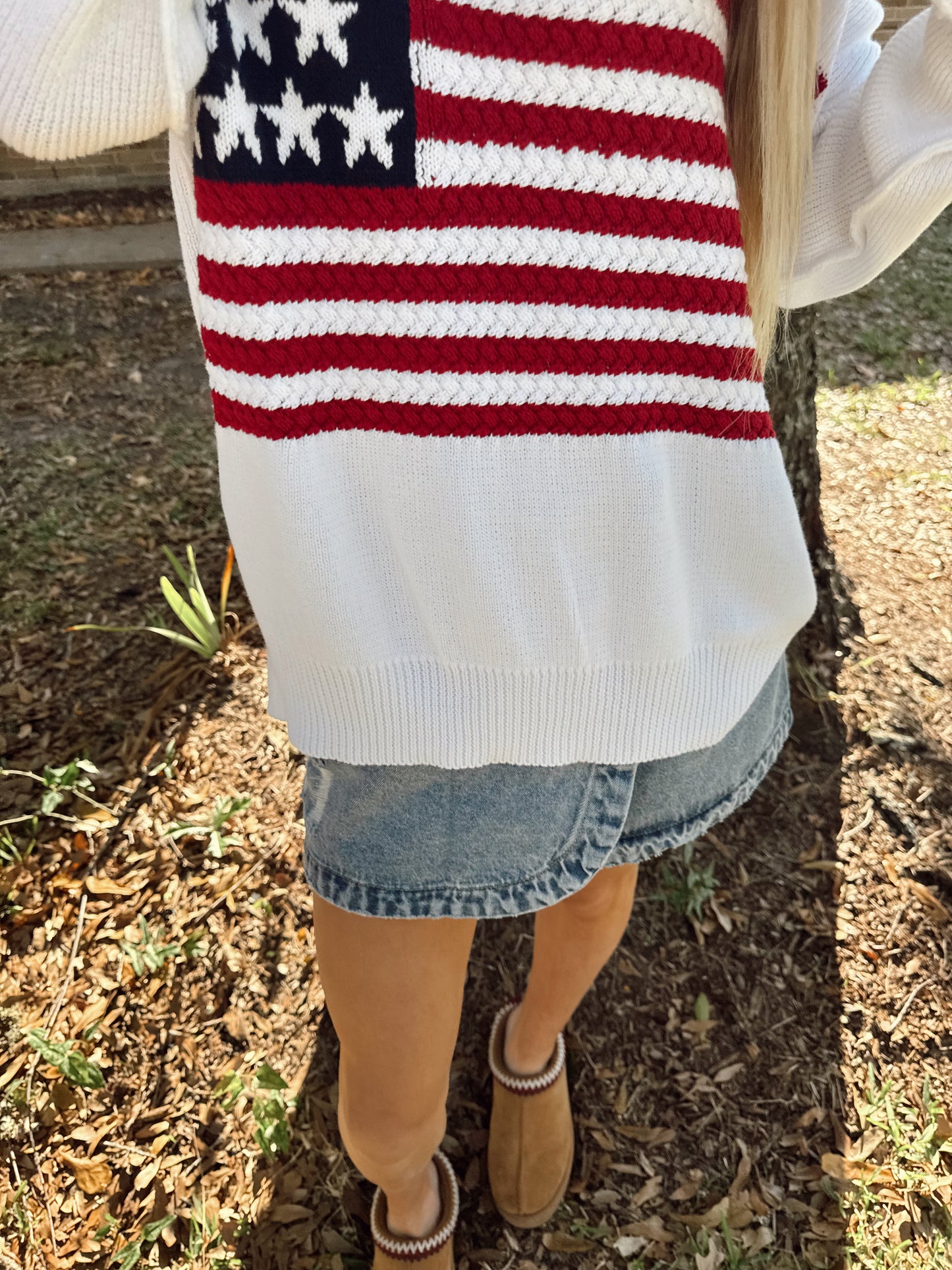 American Flag Sweater Top