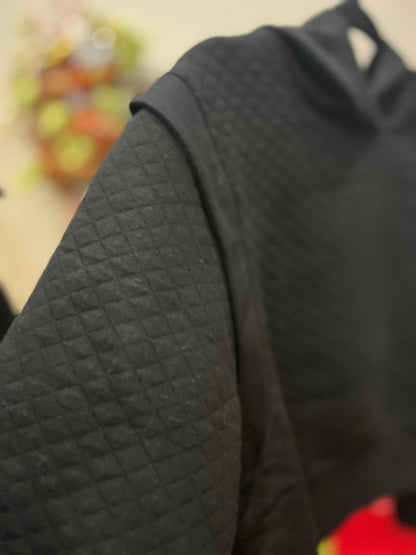 Quilted Crop Hoodie