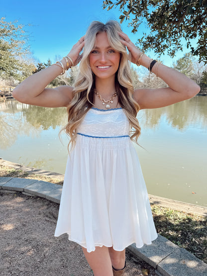 Lace Bodice Mini Dress