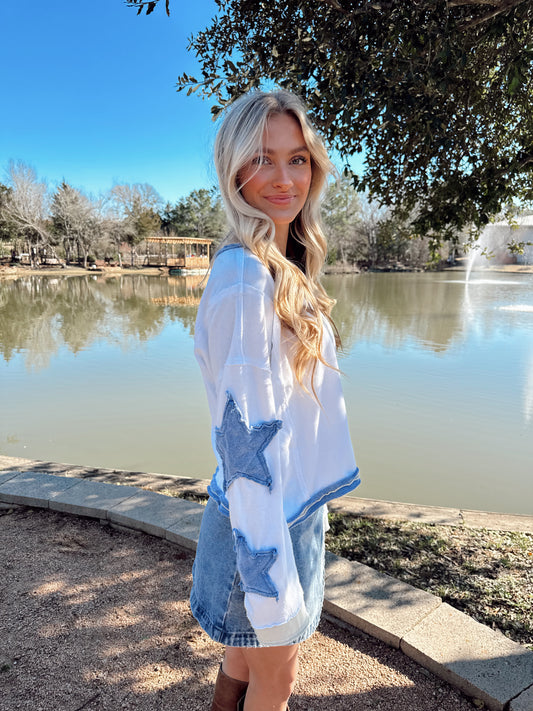 Mineral Washed Star Top