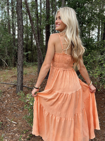 Tiered Sleeveless Maxi Dress