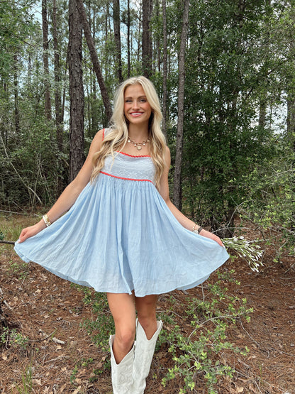 Lace Bodice Mini Dress