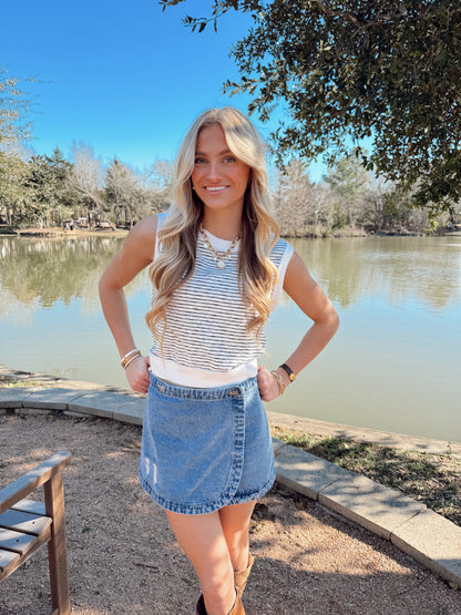 Striped Sleeveless Tank Top