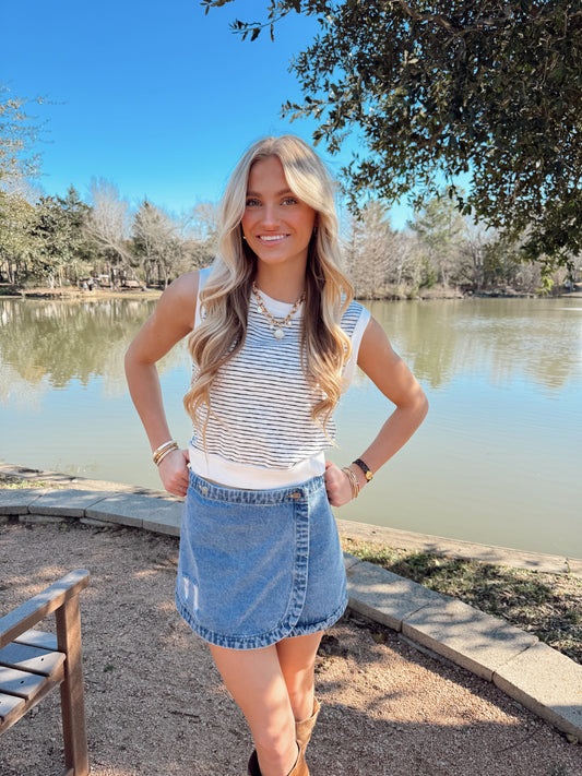 Striped Sleeveless Tank Top