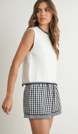 Soft Ribbed Sweater Vest