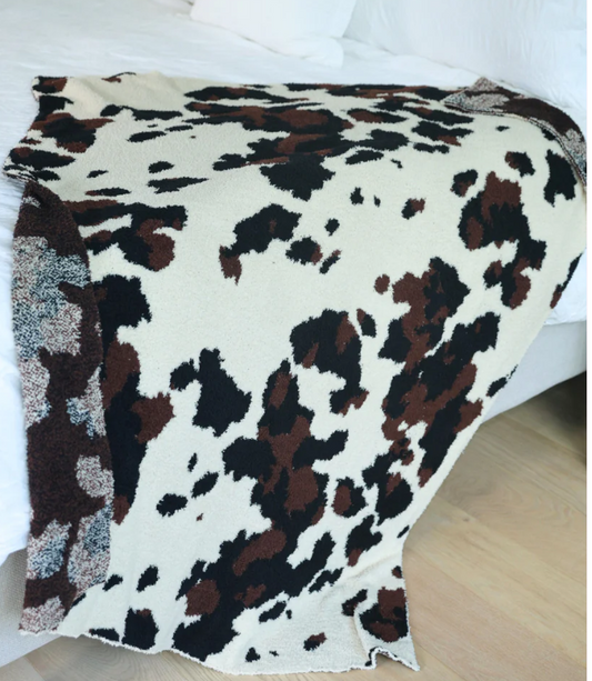 Cowhide Couture Blanket 50"x57"