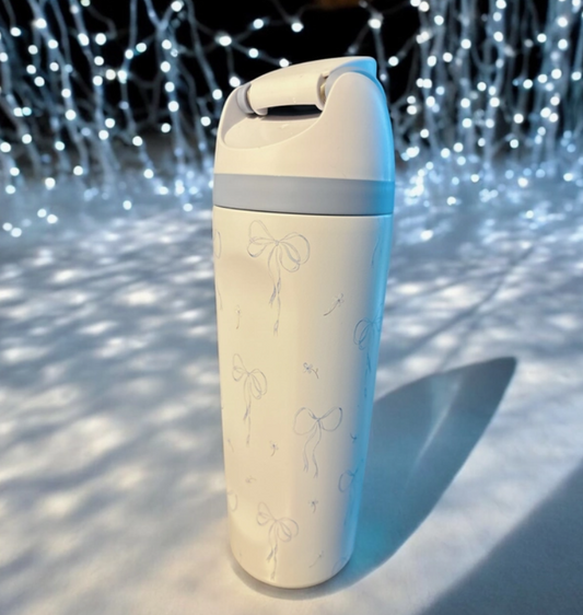 Blue Coquette Bow 20oz Insulated Tumbler